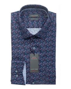 Jupiter Modern Fit Hemd rot, gemustert • 46 - XXL