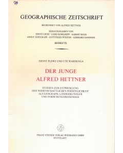 Ernst Plewe und Ute Wardenga • Der junge Alfred Hettner