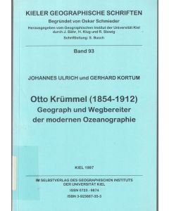 Johannes Ulrich und Gerhard Kortum • Otto Krümmel (1854-1912)