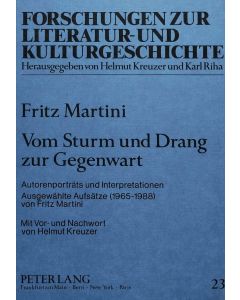 Fritz Martini • Vom Sturm und Drang zur Gegenwart