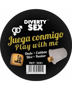 DIABLO PICANTE - GOLDENER HARTER WÜRFEL MIT POSITIONEN UND WÜRFEL