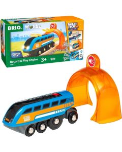 BRIO World 33971 Smart Tech Sound Lok Elektrischer Zug mit Tunnel