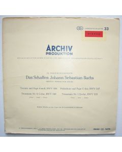 Johann Sebastian Bach (1685-1750) • Werke für Orgel: Serie F LP • Helmut Walcha
