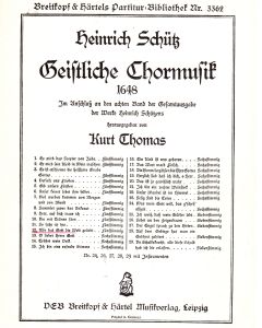Schütz (1585-1672) • Geistliche Chormusik: Also hat Gott die Welt geliebt