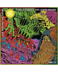 King Gizzard & The Lizard Wizard - Live Around The Globe - Part IV (Limited Numbered Edition) (Transparent Red Purple Marble Vinyl) LP