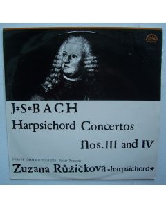 Johann Sebastian Bach (1685-1750) • Harpsichord Concertos Nos. III and IV LP - Zuzana Ruzickova