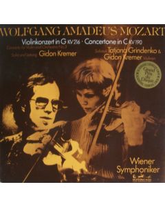 Gidon Kremer & Tatjana Grindenko: Mozart (1756-1791) • Violinkonzert in G / Concertone in C LP