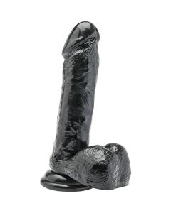 GET REAL - DILDO 18 CM MIT SCHWARZEN EIEREN