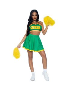 LEG AVENUE - KOSTÜM CHEERLEADER GRÜN S/M