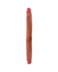 GET REAL - DOPPELENDES SILIKON-DILDO KARAMELL 46 CM