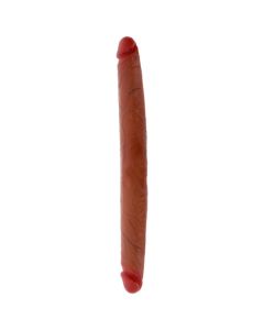 GET REAL - DOPPELENDES SILIKON-DILDO KARAMELL 40 CM