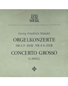 Georg Friedrich Händel (1685-1759) • Orgelkonzerte / Concerto grosso LP