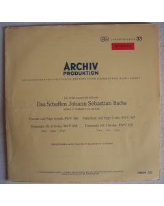 Johann Sebastian Bach (1685-1750) • Werke für Orgel: Serie F LP • Helmut Walcha