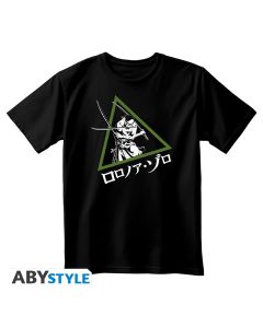 ONE PIECE - Unisex blackTshirt - Roronoa Zoro - Medium