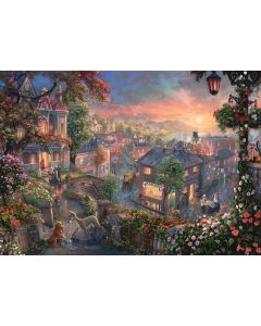 Disney, Susi und Strolch  - 1000 Teile Puzzle (Thomas Kinkade)