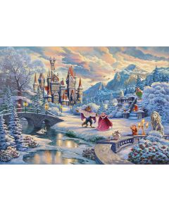 Disney, Die Schöne und das Biest, Zauberhafter Winterabend, Limited Christmas Edition - 1000 Teile Puzzle (Thomas Kinkade)