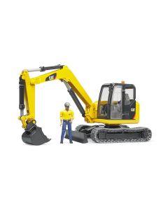 Bruder 02466 - Cat Minibagger mit Bauarbeiter