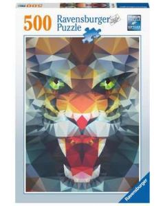 Löwe aus Polygonen - Puzzle - 500 Teile