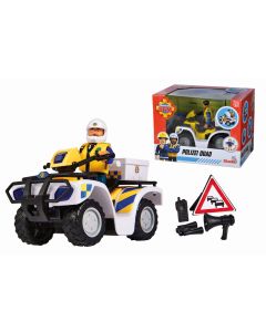 Simba 109251093 - Feuerwehrmann Sam Polizei Quad mit Figur