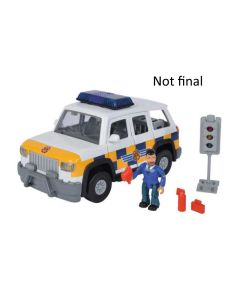 Simba 109251096 - Feuerwehrmann Sam 4x4 Polizeiauto mit Figur