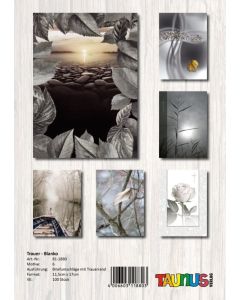 Trauerkarte - 100 Stück - 6 Motive