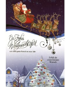 Weihnachtskarten Weihnachtsmann - 100 Stück - 6 Motive
