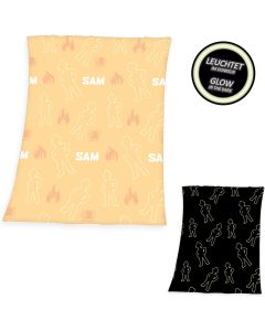 Feuerwehrmann Sam - Glow in the Dark - Wellsoft-Flauschdecke - 130 x 160 cm