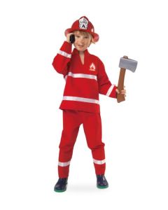 Feuerwehrmann rot - Kostüm 2-teilig - Kids (Größe 128)