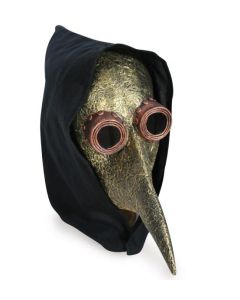 Halbmaske Pestmaske mit Haube - 1-teilig - Adult