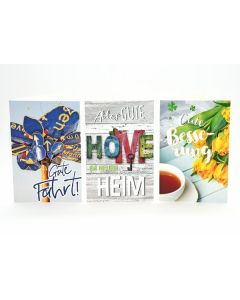 Glückwunschkarte diverse Anlässe - 100 Stück - 8 Motive - 11,5 x 17,5 cm