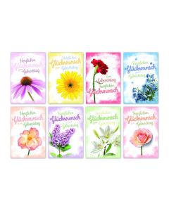 Blumen Geburtstagskarte - sortiert