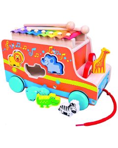 Bino & Mertens - Holz Steckauto mit Xylophon