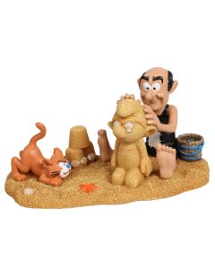 Schlümpfe: Gargamel und Azrael am Sandstrand - Deko-Figur