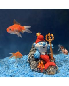 Papa Schlumpf als Neptun - Deko-Figur