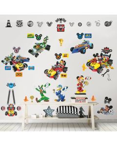 Wandaufkleber / Wandposter - Mickey und die flinken Flitzer