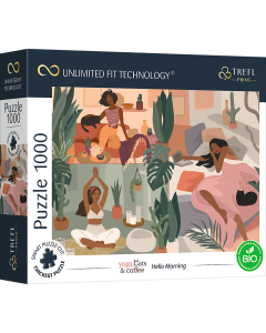 Yoga, Katzen & Kaffee, Hello Morning - UFT Puzzle 1000 Teile