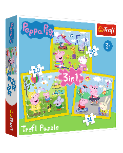Peppa Pig Ein schöner Tag - Puzzle 3in1 20-50 Teile