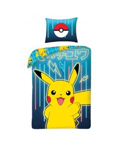 Pokemon - Bettwäsche - Pikachu Blau - 140 x 200 cm + 70 x 90 cm