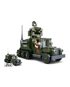 Sluban M38-B0685 - Army WWII - Alliierter Halbkettenfahrzeug 2in1