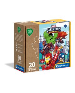Clementoni 24775 - Marvel Superhelden - 2 x 20 Teile Puzzle - Play for Future