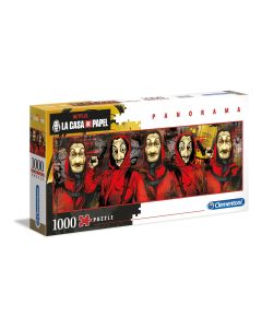 Clementoni 39545 - Netflix - La Casa de Papel - 1000 Teile Puzzle - Panorama Puzzle