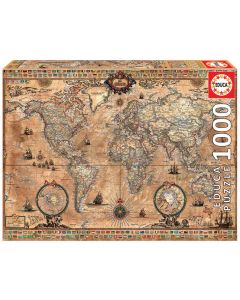 Educa Puzzle 9215159 - Antique World Map - 1000 Teile Puzzle
