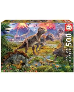 Educa Puzzle 9215969 - Dinosaur Gathering - 500 Teile Puzzle
