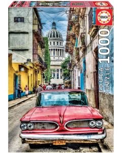 Educa Puzzle 9216754 - Vintage car in old Havana - 1000 Teile Puzzle