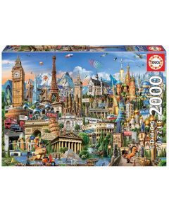 Educa Puzzle 9217697 - Europe Landmarks - 2000 Teile Puzzle