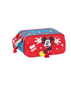Mickey Mouse - Mäppchen mit 3 Fächern - 21 cm