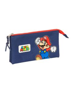 Safta Super Mario World - Mäppchen mit 3 Fächern - 22 cm