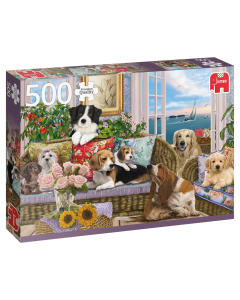 Jumbo Spiele 18849 - Pelzige Freunde Puzzle 500 Teile