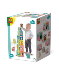 SES Stapelwürfel mit Tierfiguren