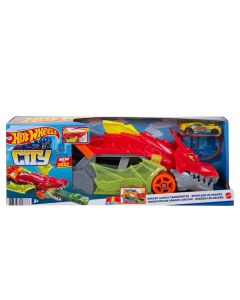 Mattel GTK42 - Hot Wheels City - Drachenabschusstransporter 